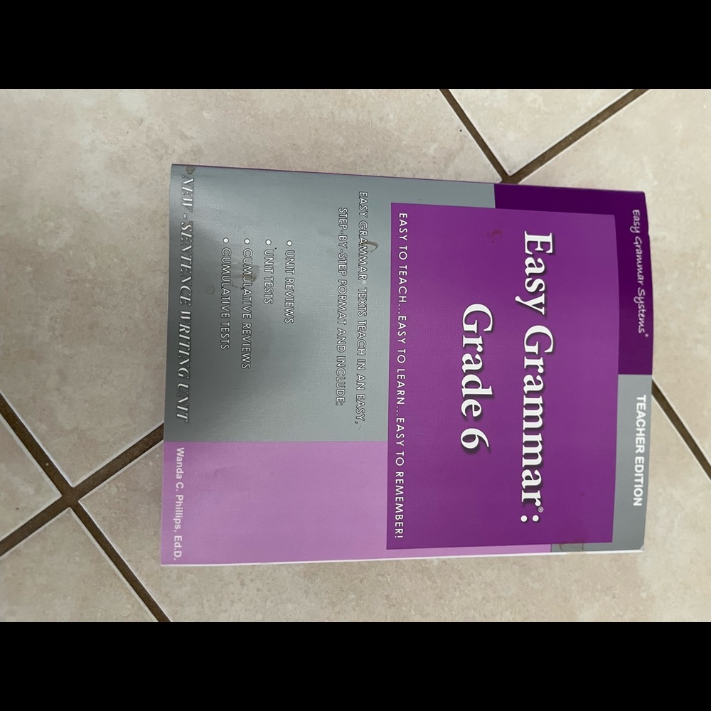 Easy Grammar Systems: Grad 6 teacher edition
